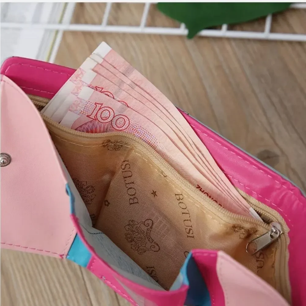 Small Wallets for Women Bifold PU Leather Wallet Card Case Holder Mini Purse